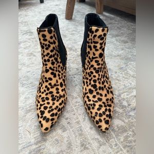 Sol Sana Animal Print Kitten Heeled Booties